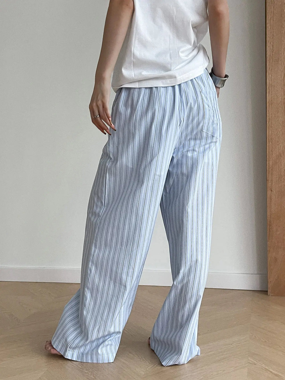 Lässige Hose mit Knoten und doppeltem Bund für Frauen Mivona
