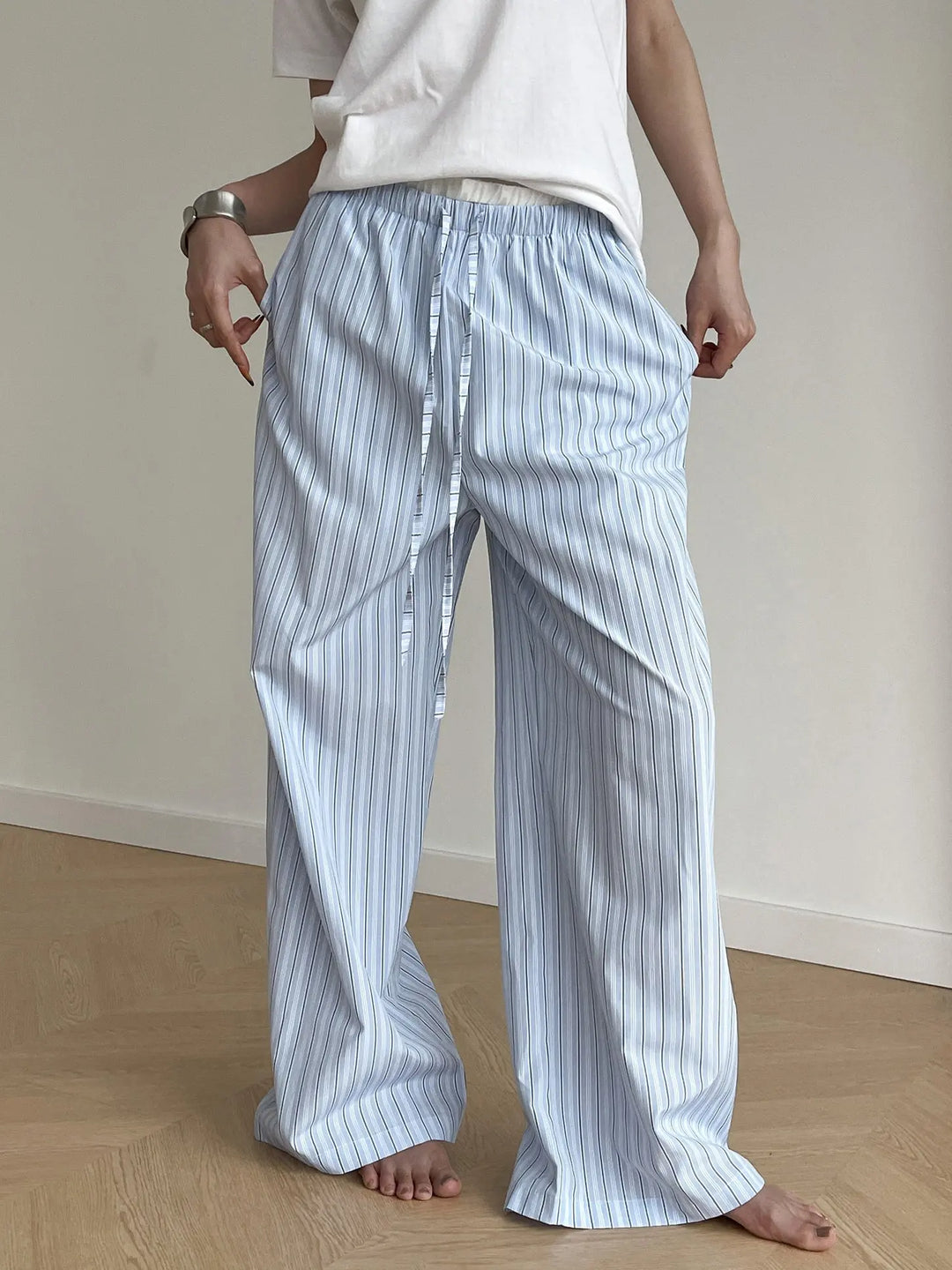 Lässige Hose mit Knoten und doppeltem Bund für Frauen Mivona