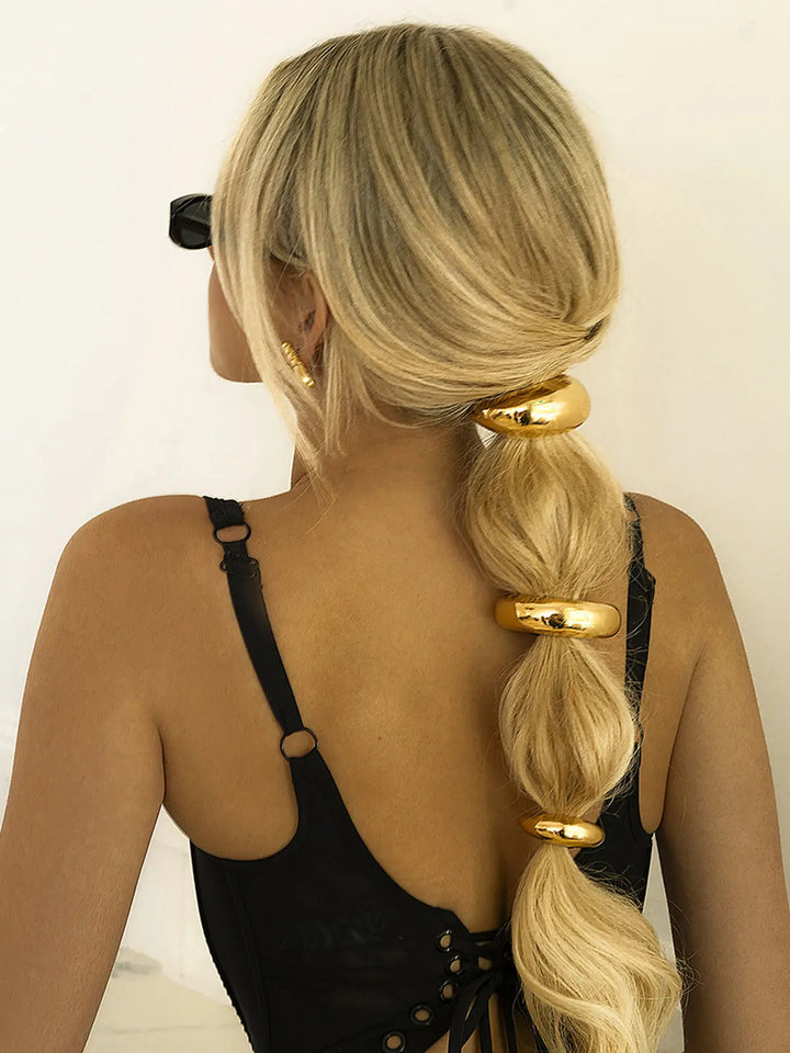 Goldenes Pony-Haarband mit elegantem Design Für Frauen Mivona