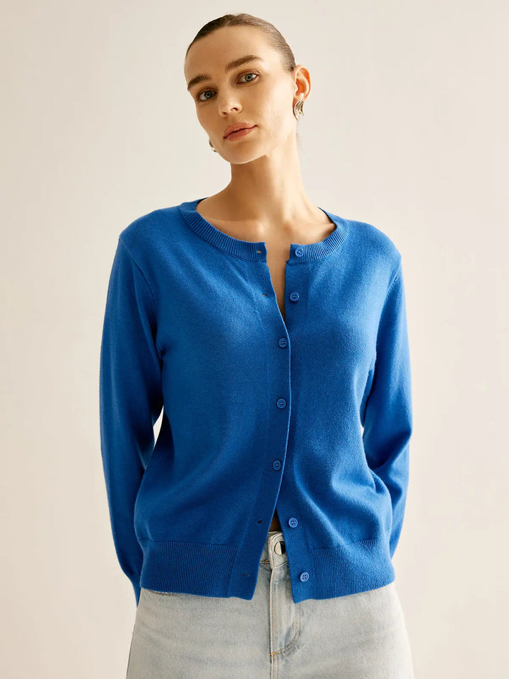Klassischer Strick Cardigan mit subtiler Eleganz für Damen Mivona
