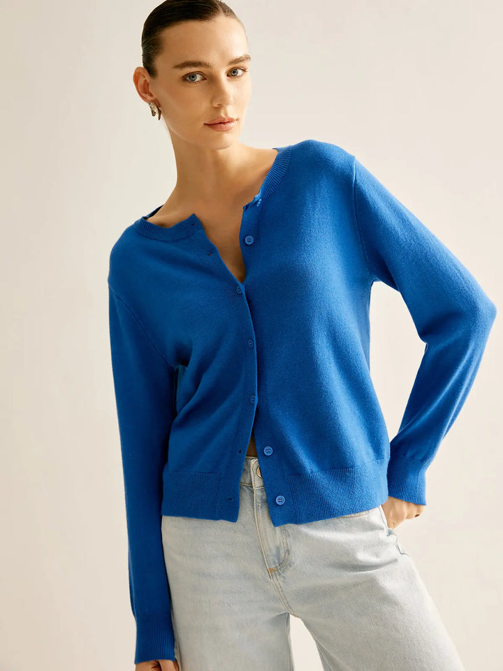 Klassischer Strick Cardigan mit subtiler Eleganz für Damen Mivona