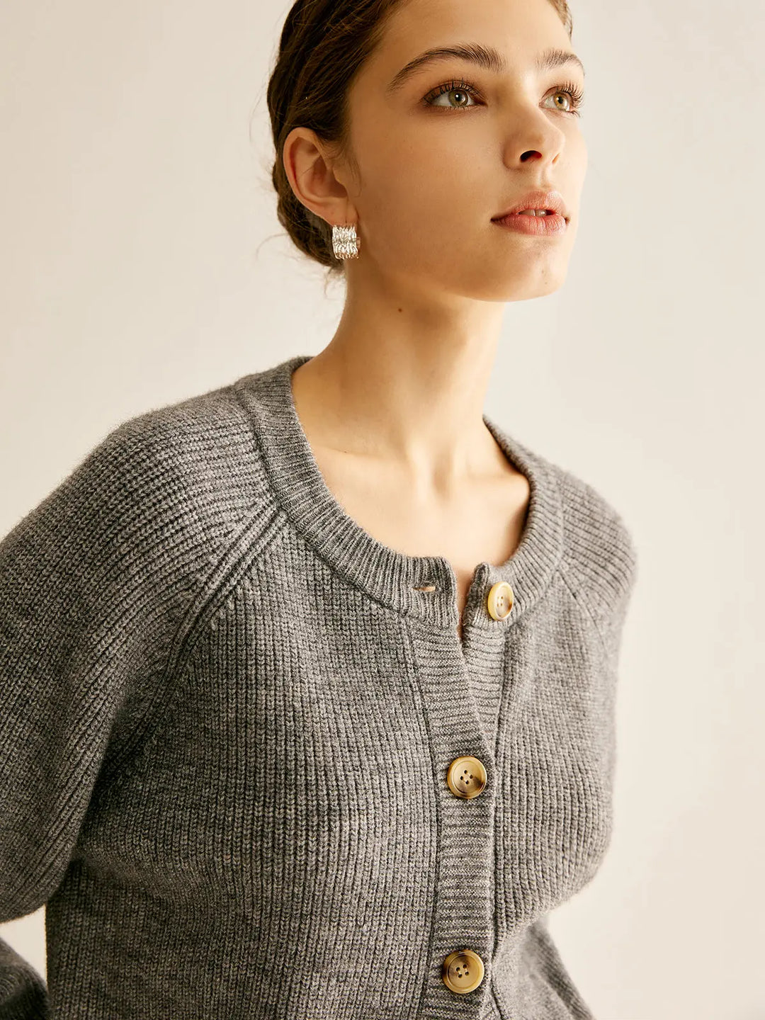 Strickcardigan mit Knopfleiste lässig & bequem für Frauen Mivona