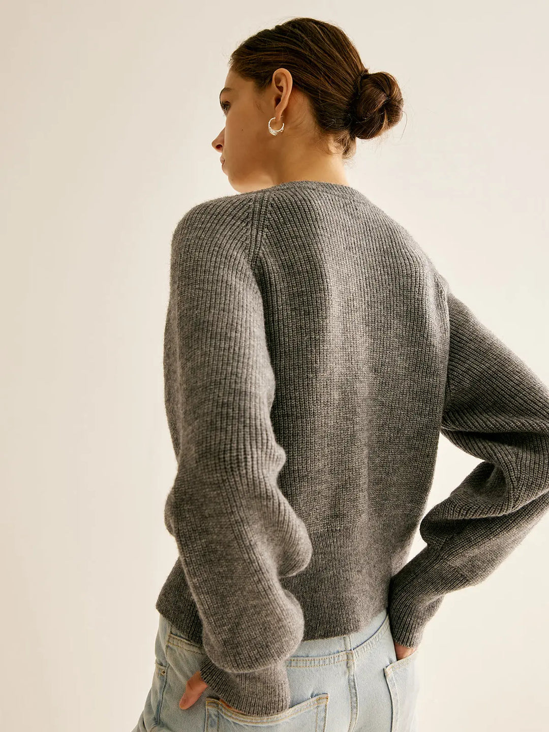Strickcardigan mit Knopfleiste lässig & bequem für Frauen Mivona