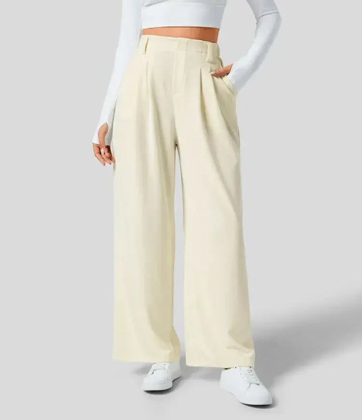 Schicke High Waist Weitbein Hose für Damen Mivona