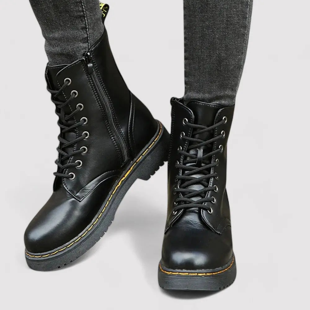 Stilvolle Schnürstiefel mit Plateau Für Frauen Mivona