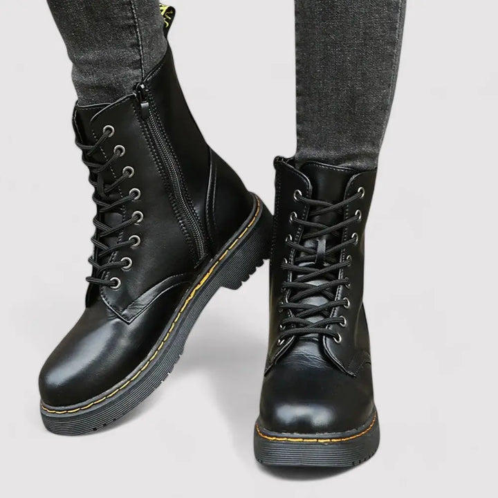 Stilvolle Schnürstiefel mit Plateau Für Frauen Mivona