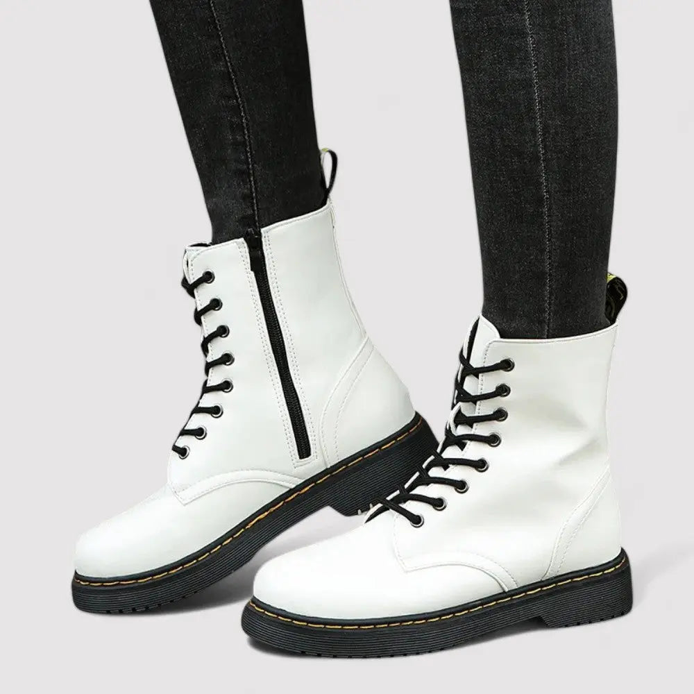Stilvolle Schnürstiefel mit Plateau Für Frauen Mivona