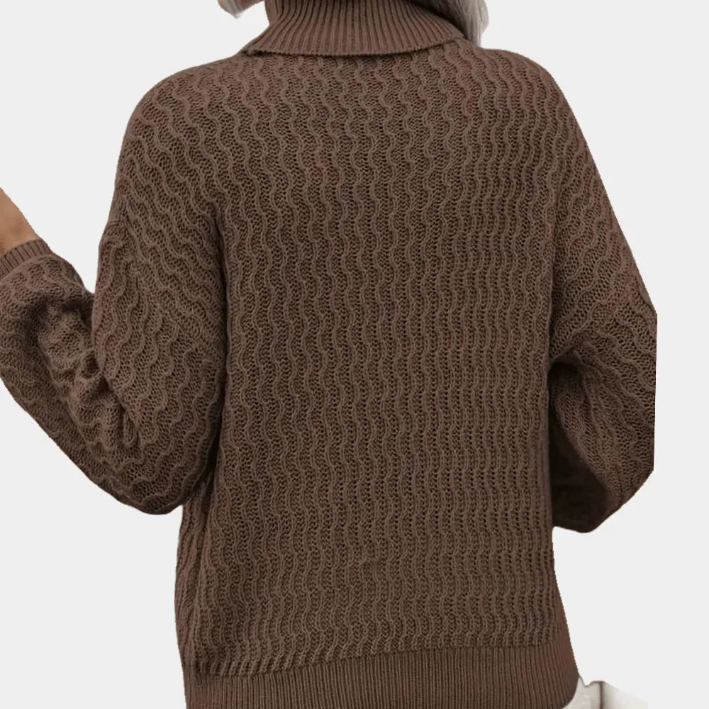 Stilvoller Rollkragenpullover mit modernem Schnitt Für Frauen Mivona