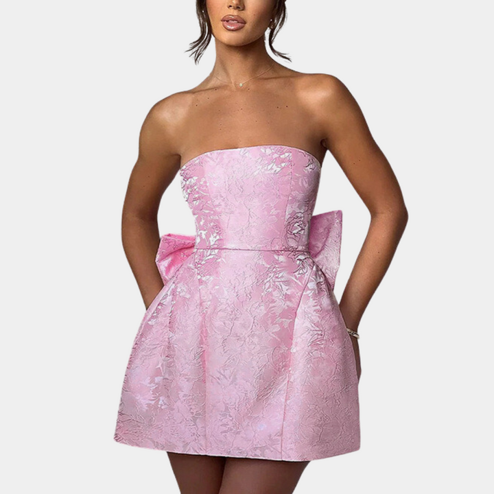 Elegantes schulterfreies Cocktailkleid für Frauen