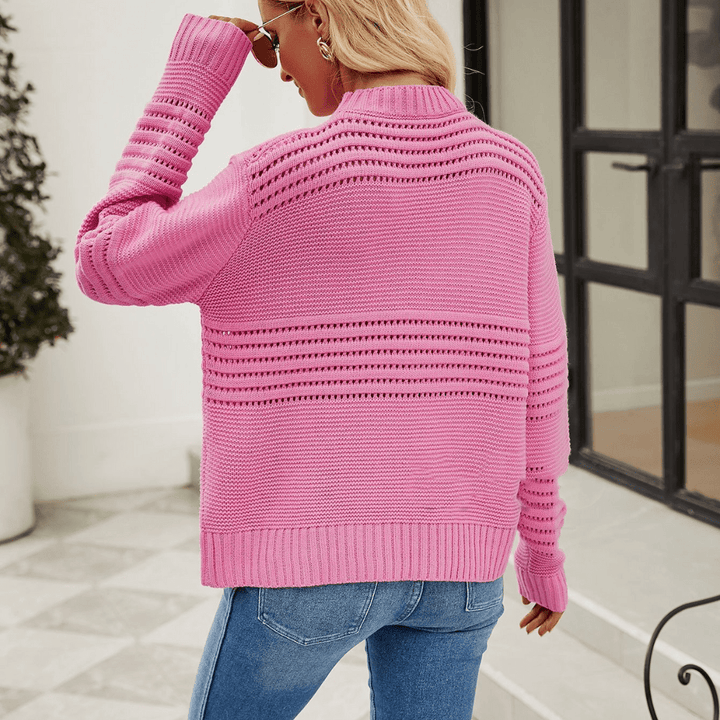 Bequemer Strickpullover mit lockerer Passform Für Frauen Mivona