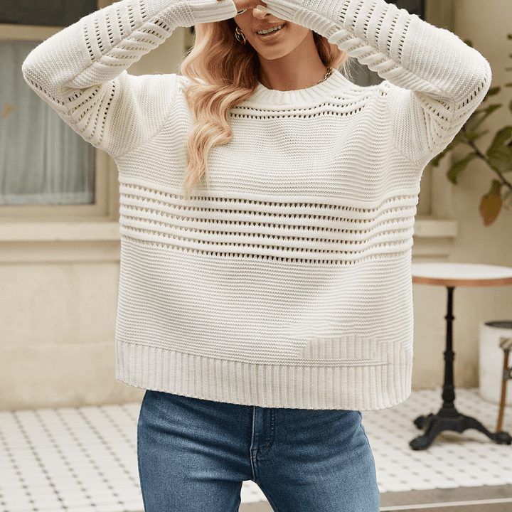 Bequemer Strickpullover mit lockerer Passform Für Frauen Mivona