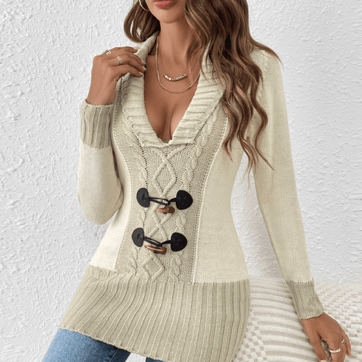 Eleganter Strickpullover mit zeitloser Passform Für Frauen Mivona