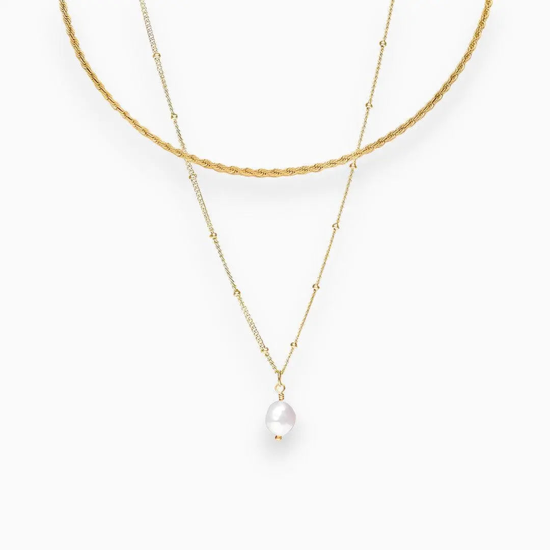 Schickes Perlenkette Set mit elegantem Stil für Damen Mivona