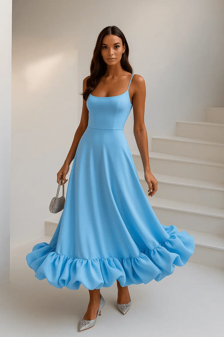 Elegantes Midi Party Kleid mit anspruchsvollem Design für Damen Mivona