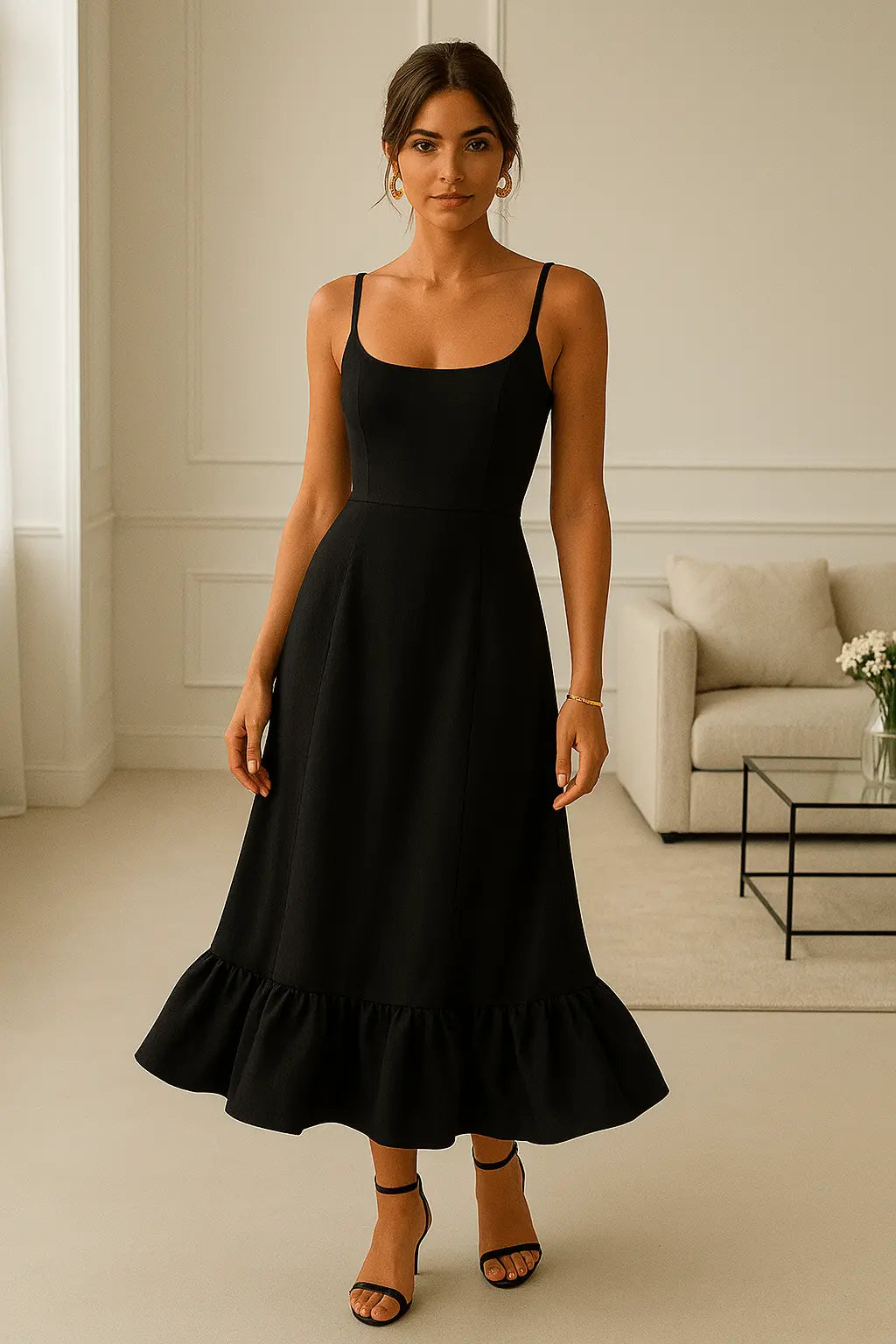 Elegantes Midi Party Kleid mit anspruchsvollem Design für Damen Mivona
