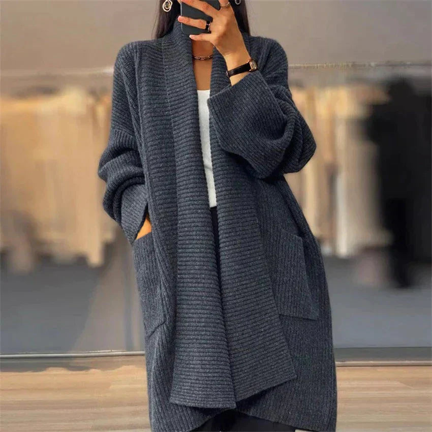 Gemütlicher Oversize-Winter-Cardigan Für Kuschelige Wärme Für Frauen Mivona