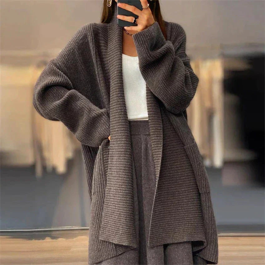 Gemütlicher Oversize-Winter-Cardigan Für Kuschelige Wärme Für Frauen Mivona