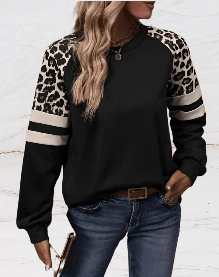Mutiger Oversized-Leopardenpullover Für Trendigen Komfort Für Frauen Mivona