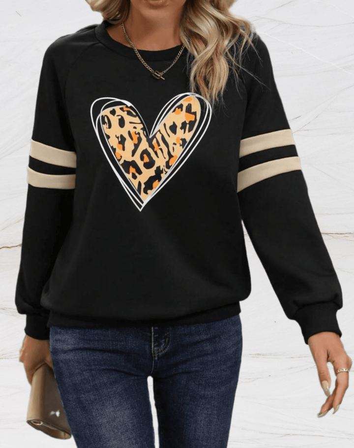 Mutiger Oversized-Leopardenpullover Für Trendigen Komfort Für Frauen Mivona