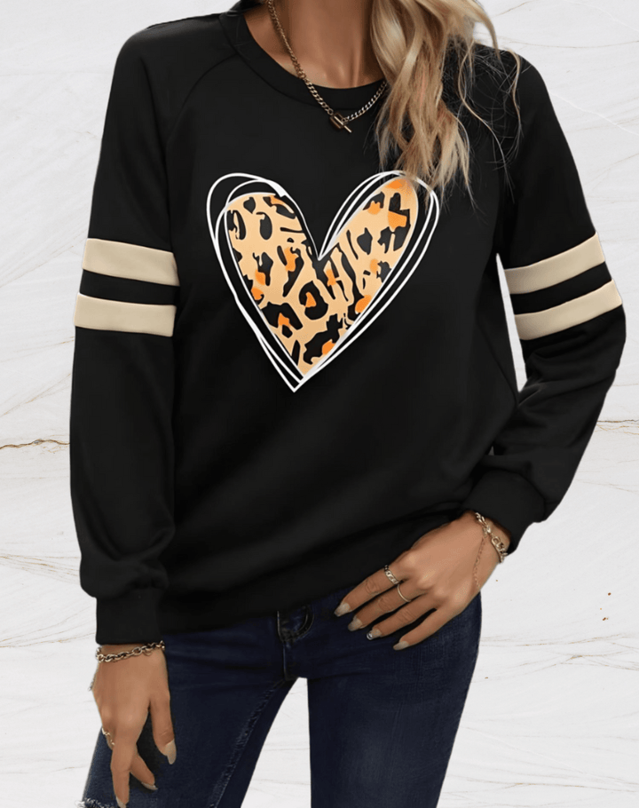 Mutiger Oversized-Leopardenpullover Für Trendigen Komfort Für Frauen Mivona