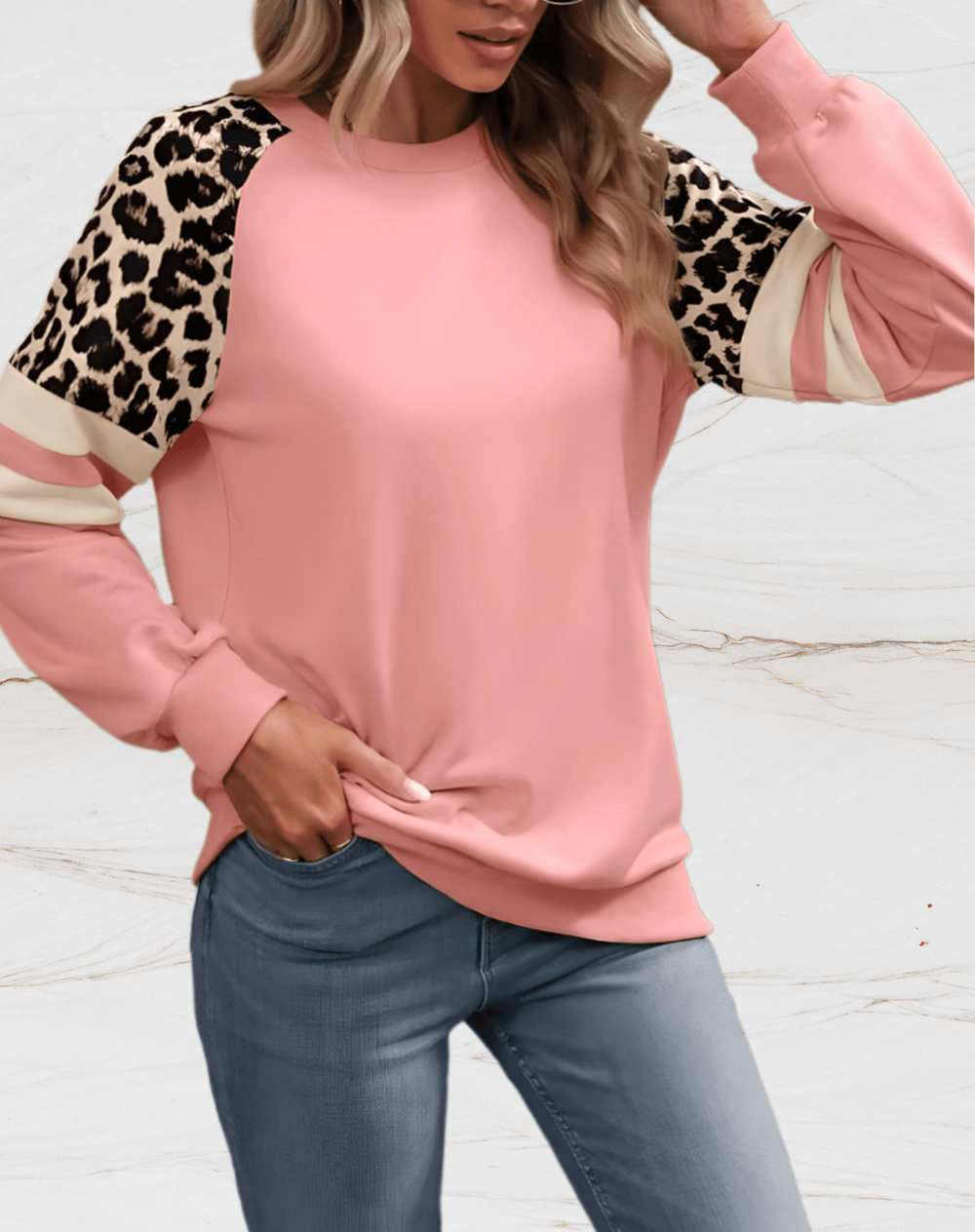 Mutiger Oversized-Leopardenpullover Für Trendigen Komfort Für Frauen Mivona