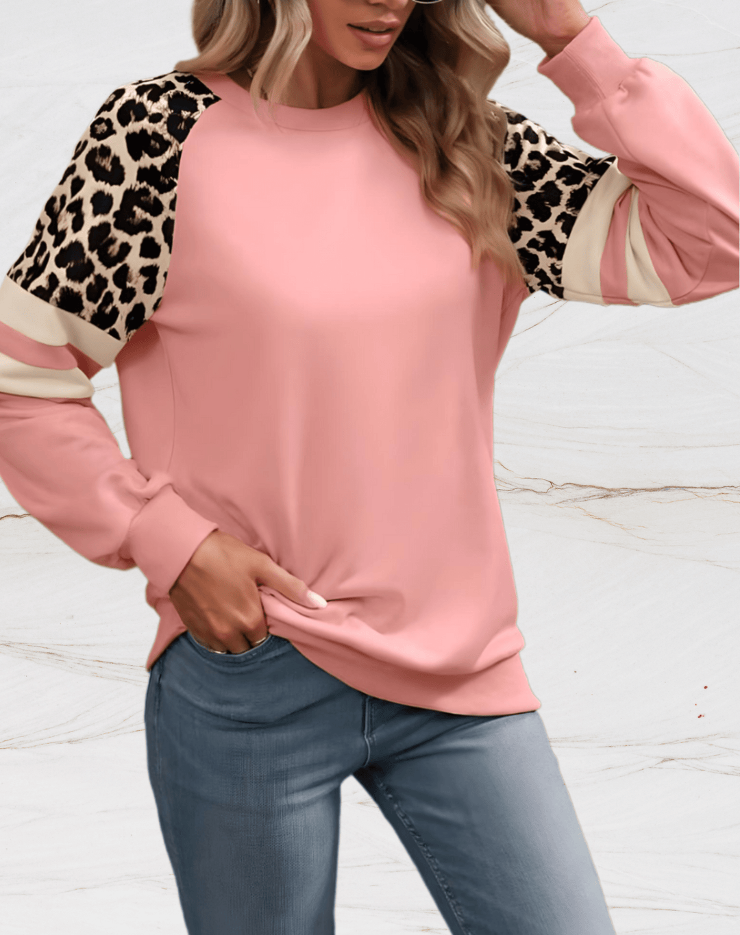 Mutiger Oversized-Leopardenpullover Für Trendigen Komfort Für Frauen Mivona