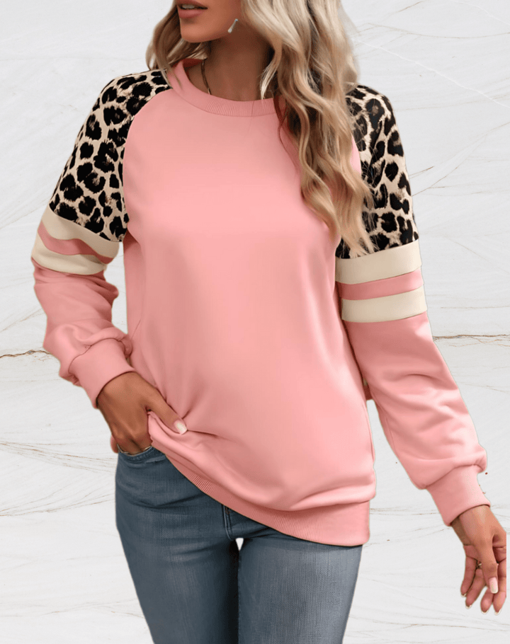 Mutiger Oversized-Leopardenpullover Für Trendigen Komfort Für Frauen Mivona