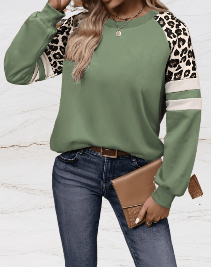 Mutiger Oversized-Leopardenpullover Für Trendigen Komfort Für Frauen Mivona