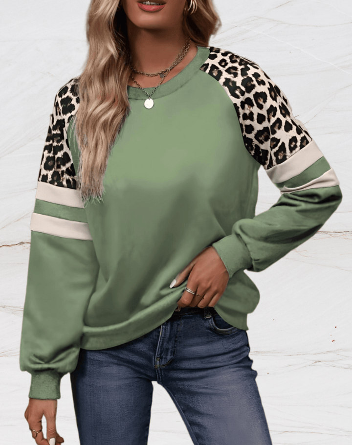 Mutiger Oversized-Leopardenpullover Für Trendigen Komfort Für Frauen Mivona