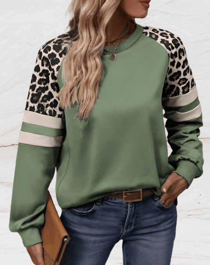 Mutiger Oversized-Leopardenpullover Für Trendigen Komfort Für Frauen Mivona