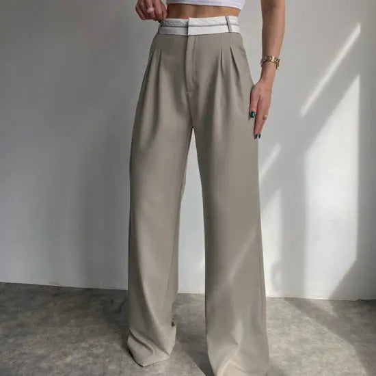 Modische Hochtaillierte Gerade Hose Für Frauen Mivona