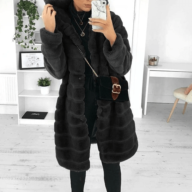 Klassische Winterjacke Mit Gemütlicher Kapuze Für Frauen Mivona