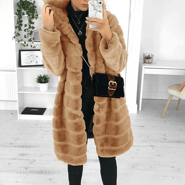 Klassische Winterjacke Mit Gemütlicher Kapuze Für Frauen Mivona