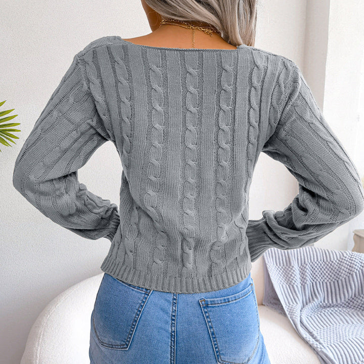 Pullover Mit Cross V-Ausschnitt Für Moderne Eleganz Für Frauen Mivona