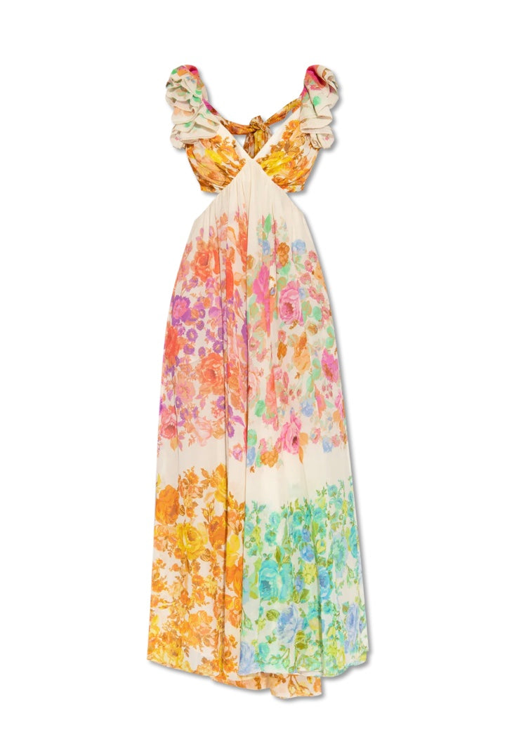 Sommerkleid mit Blumenmuster Für Frauen Mivona