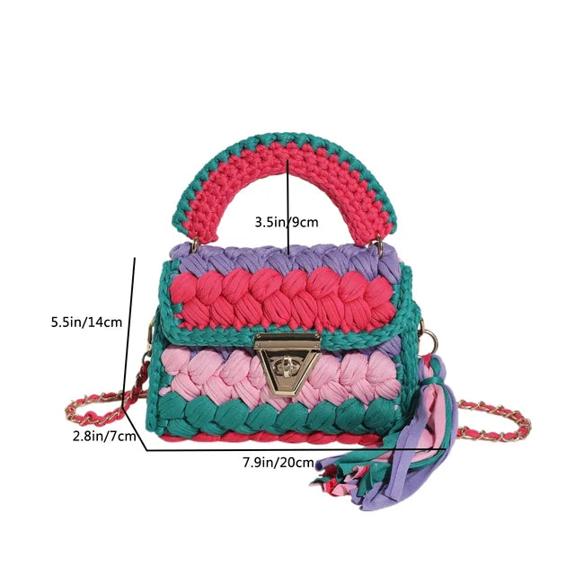 Farbintensive Handtasche mit verspieltem Design für Frauen