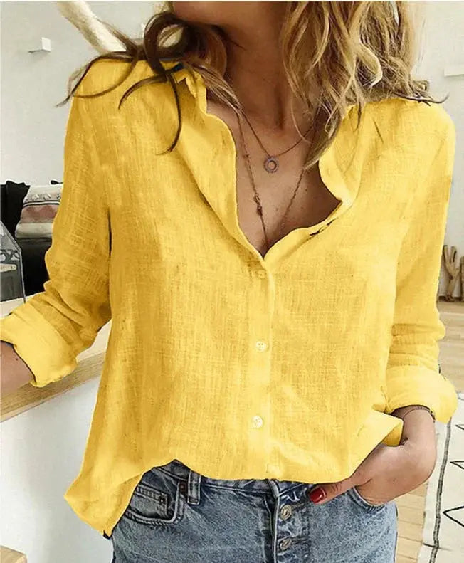 Zeitlose Raffinesse in einer Eleganten Leinenbluse für Damen Mivona