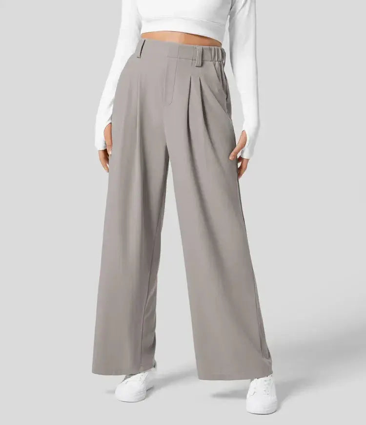 Schicke High Waist Weitbein Hose für Damen Mivona