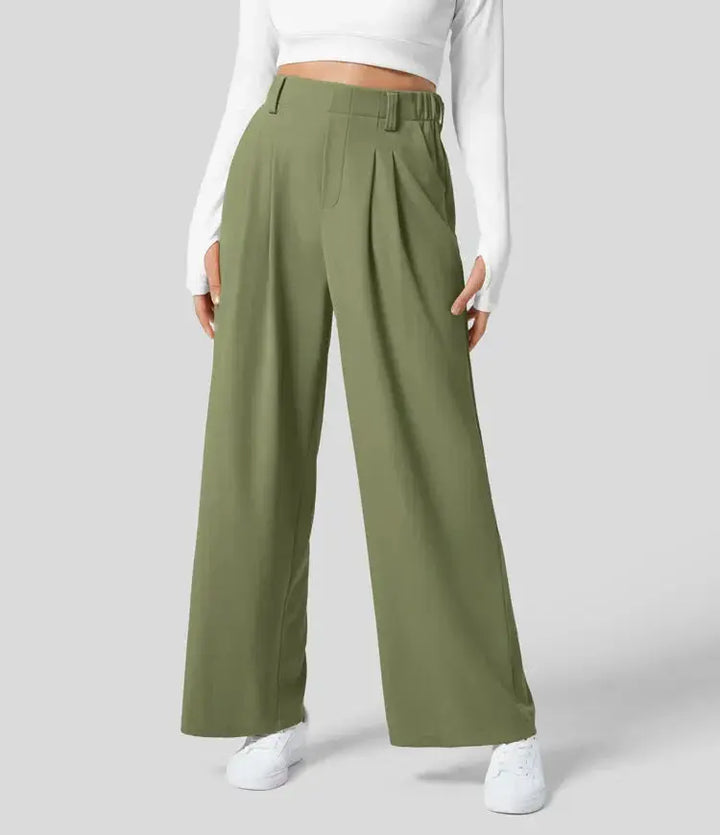 Schicke High Waist Weitbein Hose für Damen Mivona
