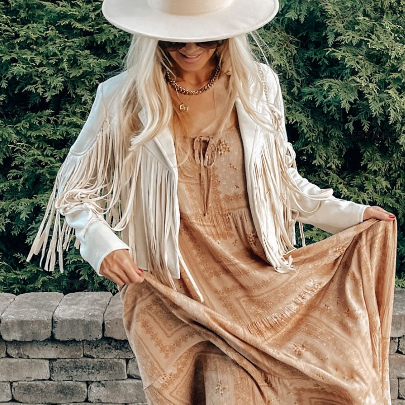 Cowgirl-jacke mit Spitzenbesatz für Damen Mivona