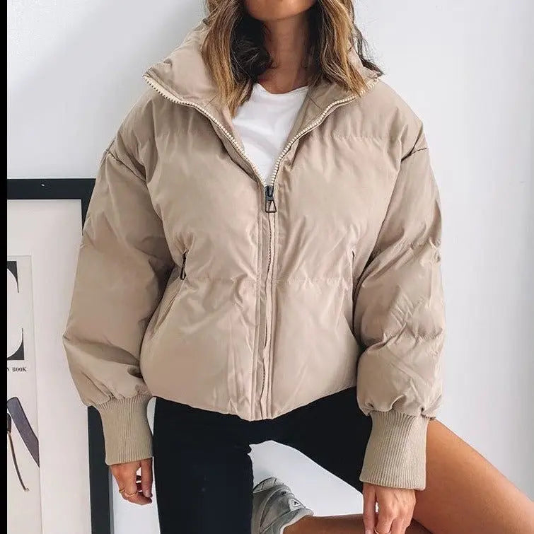 Steppjacke mit Kragen, Reißverschluss und isolierendem Futter für Frauen Mivona