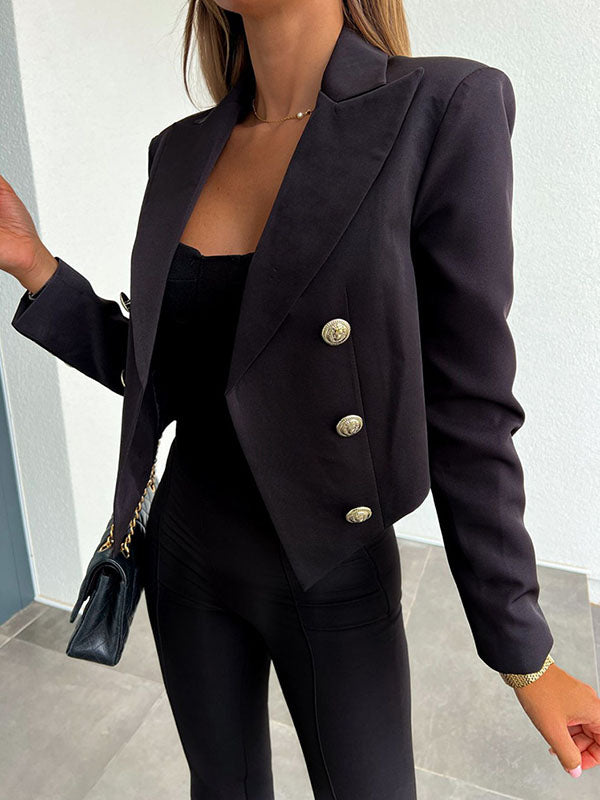 Stilvoller Cropped Blazer Für Moderne Eleganz Und Flair Für Frauen Mivona