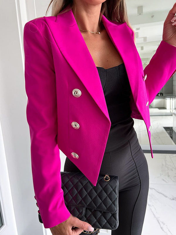 Stilvoller Cropped Blazer Für Moderne Eleganz Und Flair Für Frauen Mivona