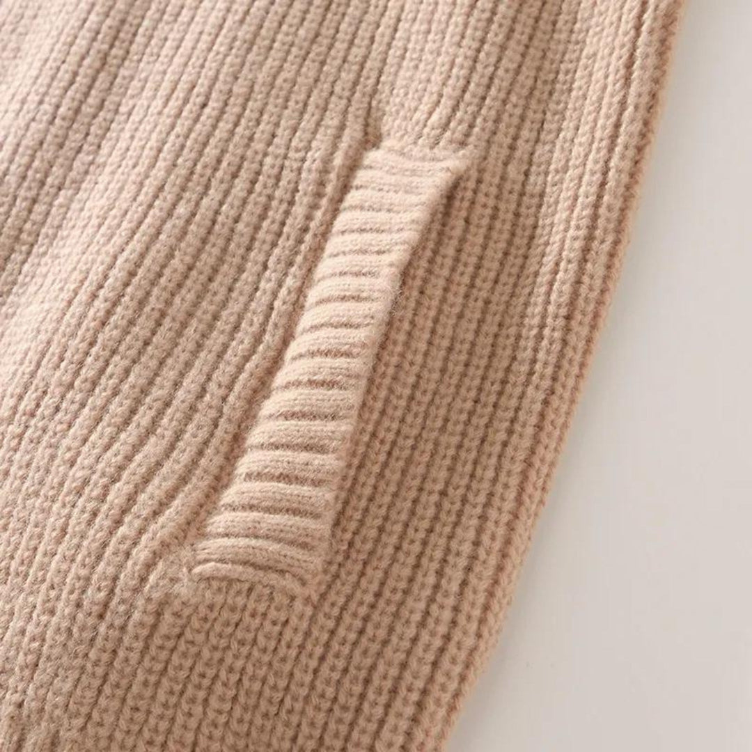 Gerippter Halbzip Pullover mit Modernem Lässigen Stil für Herren Mivona