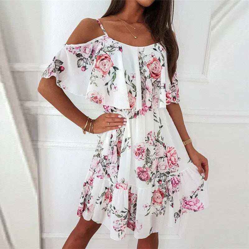Lebendiges Blumenkleid mit zeitlosem Charme für Damen Mivona