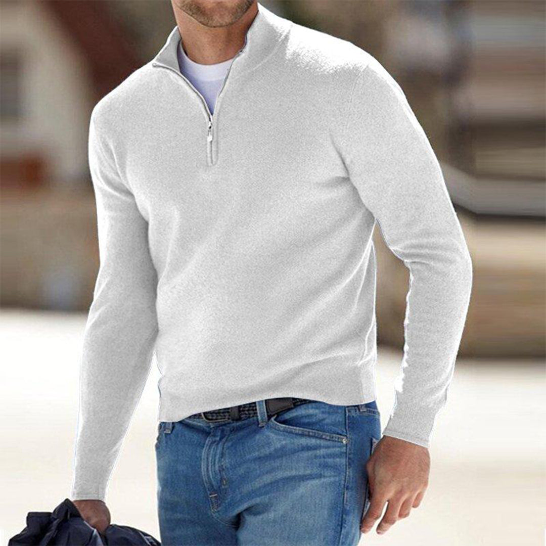 Pullover Herren Weste | Reißverschluss Freizeitmode Mivona