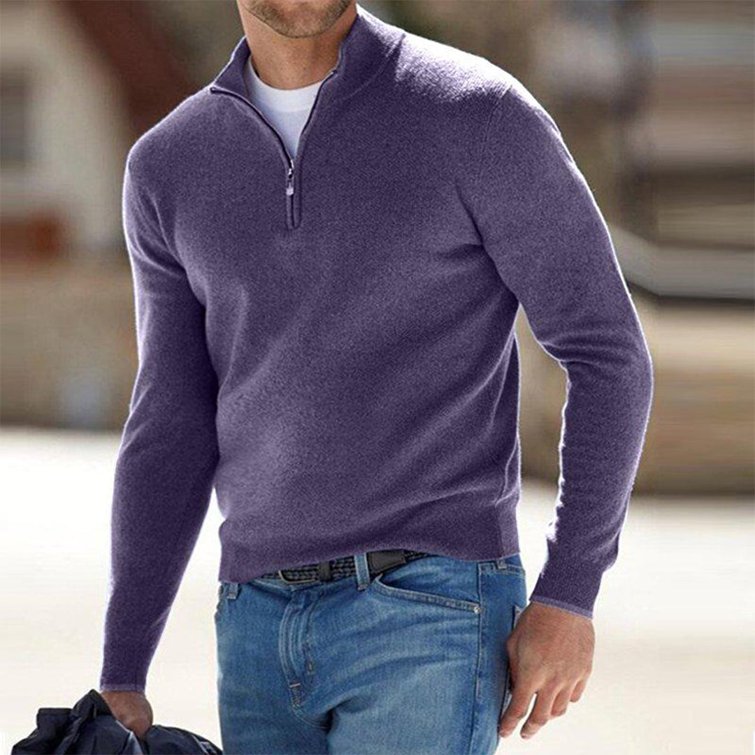 Pullover Herren Weste | Reißverschluss Freizeitmode Mivona
