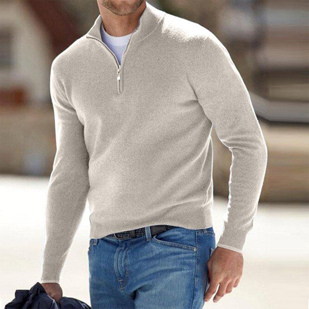 Pullover Herren Weste | Reißverschluss Freizeitmode Mivona