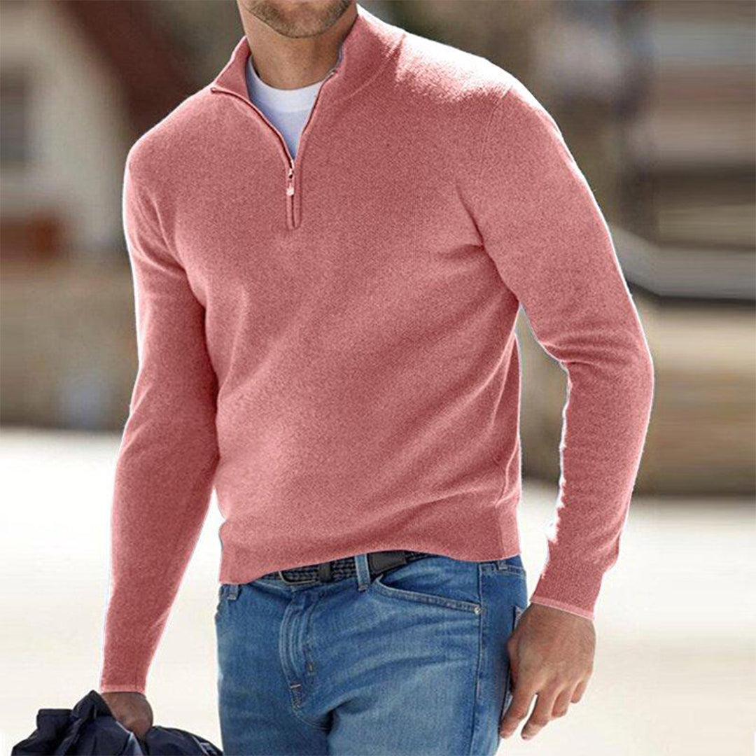 Pullover Herren Weste | Reißverschluss Freizeitmode Mivona