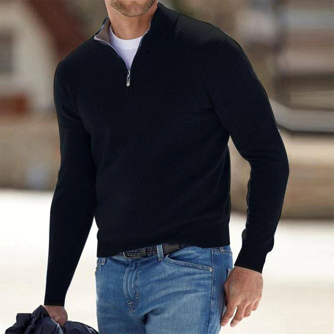 Pullover Herren Weste | Reißverschluss Freizeitmode Mivona